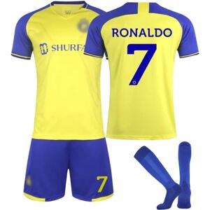 Al Nasr 22-23 Salman Super League Hjemme Ronaldo-trøje, nr. 7, størrelse 20 (110-120 cm) 20(110-120cm)