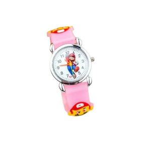 Schnapign Super mario pink analogt armbåndsur ur bros Rosa