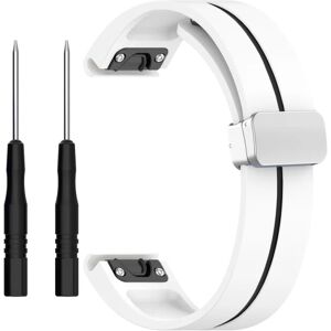 INF 22 mm silikone magnetisk urrem med spænde til Samsung Gear S3, G Hvid