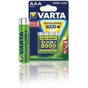 Varta Genopladelige Ni-MH Batteri AAA   1.2 V DC   1000 mAh   Fo