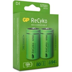 GP ReCyko Laddningsbara D-batteri