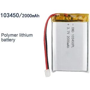 BATTERY 103450 3,7v 2000mah Lipo Polymer Litium opladningsbart batteri null ingen