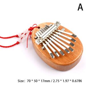 BATTERY CDQ Thumb Piano 8-tons Kalimba Mini Kalimba Thumb Piano træ rund