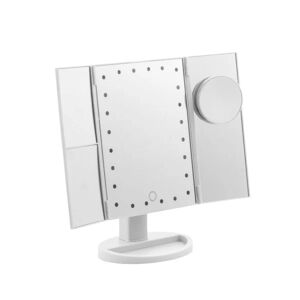 Northix 4-i-1 Forstørrelsesspejl med LED-lys White