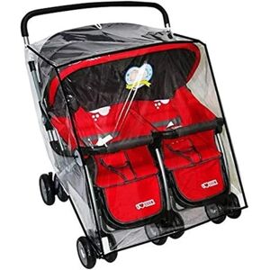 Universal Side by Side Twin Stroller Regnslag Klar PVC Støv og vindtæt til Dobbelt barnevogn