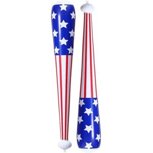 2 stk baseballbat oppustelig ballonstav amerikansk flag print