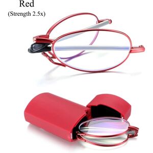 Sammenfoldelige læsebriller Presbyopia-briller RØD STYRKE 2,5X Red Strength 2.5x-Strength 2.5x