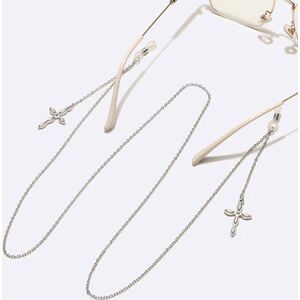 Fashion Eyewear Retainer Strap - Gold Metal Eyeglasses Chai