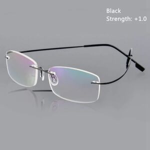 Læsebriller Brillehukommelse Titanium BLACK STRENGTH-100 black Strength-100