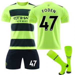 22/23 Manchester City Away Børne fodboldtrøje træningsdragter / FODEN 47 Kids 28(150-160CM)