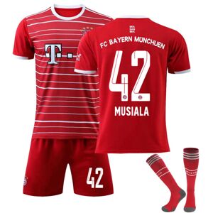 22-23 Bayern München fodboldtrøje til børn nr. 42 Musiala C 28
