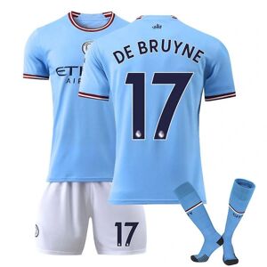 Manchester City-trøje 22-23 Fodboldtrøje Mci-trøje C DE BRUYNE 17 Kids 24(130-140)