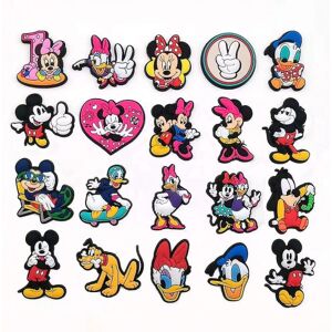 20 stk Mickey Minnie Anders And Sko Charms, Croc Clog Sko Dekoration Tilbehør Til Børn Drenge Piger