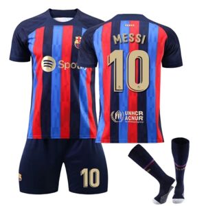 Unbranded Barcelona Home Børn/Voksen fodboldtrøje nr. 10 Messi kids 28(150-160cm)