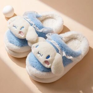 YIXI Sanrioed Anime Cinnamoroll Melodi Plys Børn Vinter Hjemmesko Tegnefilm Baby Boy Pige Sko Plys Flip Flops Afslappet gave NM- 22cm