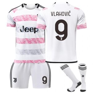 23-24 Juventus udebane nr. 9 Hovic trøje 7 Chiesa 22 Di Maria 10 Pogba fodbolddragt NO.9 VLAHOVIC 24