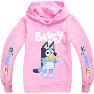 Børn Teenager Drenge Piger Bingo Bluey Casual Hættetrøje Sweatshirt Hættetrøje Pink 9-10Years