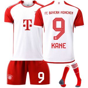 Kane 23-24 FC Bayern München tröja nr 9 hemma fotbollströja sæt voksne barn Børn 22(120-130cm)