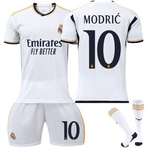 Goodies 23-24 Modric 10 Real Madrid trøje Ny sæson Seneste fodboldtrøjer til børn Kids 18(100-110cm)