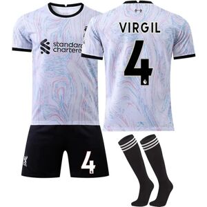 Goodies 22/23 Liverpool Away Salah Fodboldtrøje Træningsdragter Voksne Børn Komfort VIRGIL NO.4 28(150-160CM)