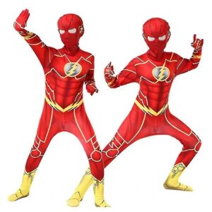 Børn Drenge Mænd The Flash Costume Anime Fancy Performance Tøj Kid 6-7 Years