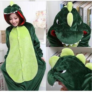 Fancy Cosplay Kostume Onesie Pyjamas Voksen Nattøj Dinosaur -1 L