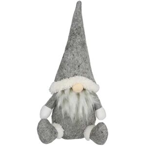 Glædelig Jul Lang Hat Svensk Nisse Gnome Plys Dukke Ornament Håndlavet TGray