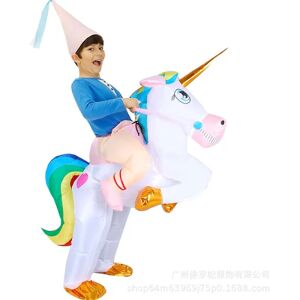 Halloween Dinosaur Suit Oppustelig Suit Performance Suit Riding Color Unicorn Adult 150-190cm