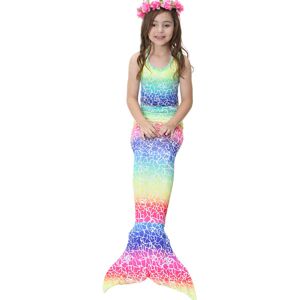 Elsa 3 STK Børn Piger Havfrue Cosplay Kostume Halloween Party 140cm Multicolor 130cm