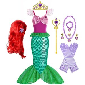 Elsa Lille pige Havfrue Kostume Dress Up Børne Festkjole Cosplay Børne Jul Fødselsdag Kostume 120cm