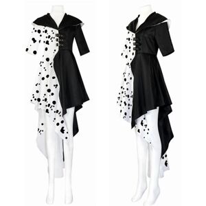 Piger Cruella de Vil Kostume Fancy Dress Cosplay Festoutfit cm 180