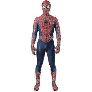 Sort/rød Tobey Maguire Spiderman kostume - perfekt til cosplay Halloween (voksne/børn) red 170