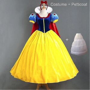 ESTONE 2023-voksen cosplaykjole snehvid pige prinsessekjole kvinder voksen tegneserie prinsesse snehvide Halloween fest kostume-mxbc -ES Adult Sets M