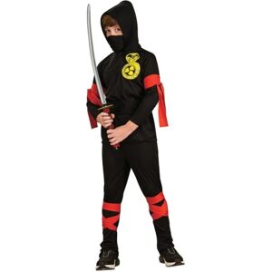 Rubies Ninjakostume (5-7 år) japansk ninja samuraidragt