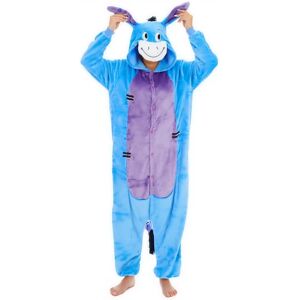 Winnie the Pooh Characters Unisex Onesie Fancy Dress Kostume Hættetrøjer Pyjamas a Eeyore Donky Eeyore Donky XL(180CM-190CM)