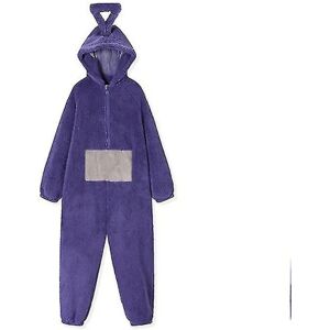 Hjem 4 farver Teletubbies Cosplay Til Voksen Funny Tinky Winky Anime Dipsy Laa-laa Po Bløde Langærmede Pijamas Kostume A purple M