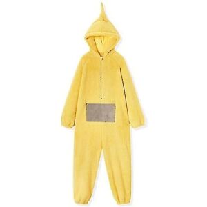 Hjem 4 farver Teletubbies Cosplay Til Voksen Funny Tinky Winky Anime Dipsy Laa-laa Po Bløde Langærmede Pijamas Kostume A yellow XL