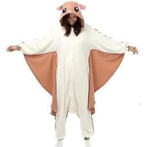 djur Vuxen Kigurumi Flygande ekorre Onesies Fest Halloween Mus Pyjamas Cosplay Chipmuck Kostymer Sovkläder Jumpsuit L - Perfet Xl Xl