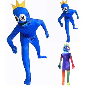 unbranded 4-9 år Børn Rainbow Friends Cosplay kostume Halloween Jumpsuit Fest Outfit Gaver Blue 7-8 Years