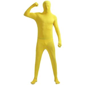 Morph Ensfarvet Børn Voksen Unisex kostume Usynlig bodysuit Zentai-dragt til hele kroppen Yellow 190cm