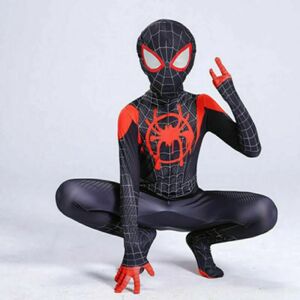 2023-Sort Spiderman-kostume er den bedste gave til børn - en sort black 140 cm