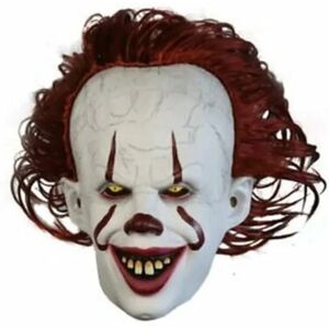 Halloween Cosplay Stephen King's It Pennywise klovnemaskekostume Mask without LED One size