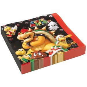 20-Pack Super Mario Bowser Servietter Multicolor one size