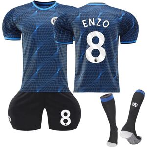 2023-2024 Chelsea Away børne fodboldtrøje med sokker NO.8 ENZO Fernández 26