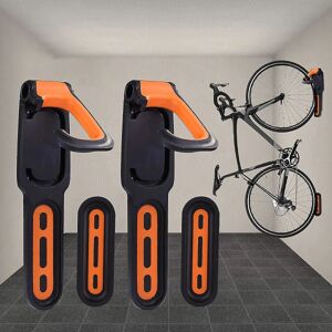 Cykelstativ, Gummibelægning Vægmonteret Cykelstativ, Til 2 Cykler Cykel