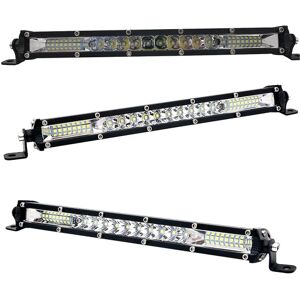 Car Led Ultra-tynde Single-row Strip Lights 24v Truck Spotlights 12v Off-road Vehicle Roof Front Bar Center 1