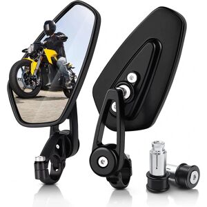 OCEAN Motorcykelspejl (2-pack), Universal 7/8 tommer hult styr M