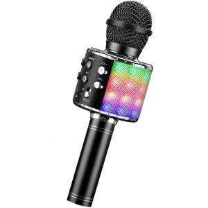 Karaoke Bluetooth trådløs mikrofon, børnemikrofon for voksne, 5 stemmeskiftere