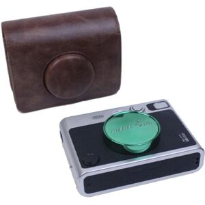 Generic Fujifilm Instax Mini Evo PU leather case with strap - Coffee Brown