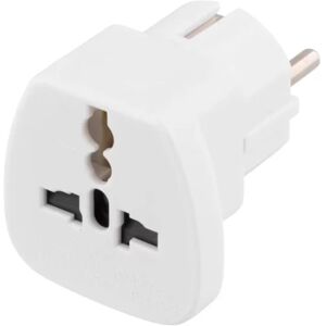 Deltaco rejseadapter,UK/US/Italien/Schweiz - EU, 250V/16A, jorde White